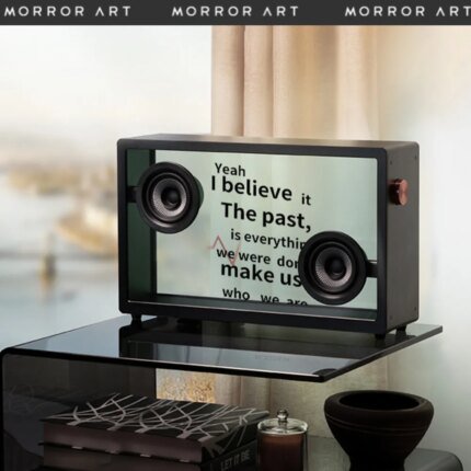 MORTORART floating lyrics sound transparent visual subtitle display wireless HIFI Bluetooth speaker